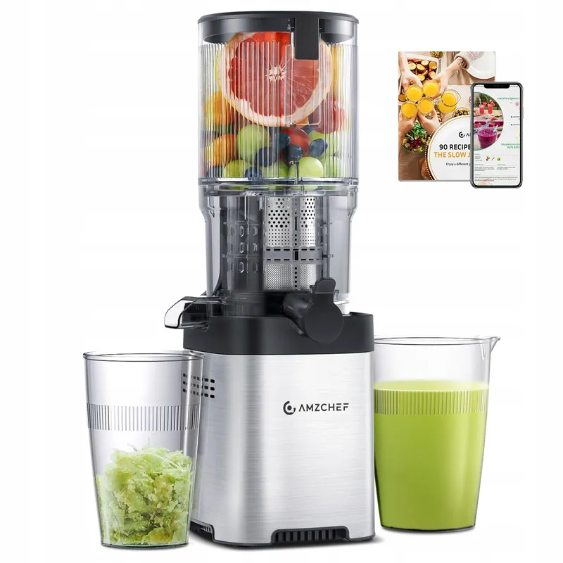 AMZCHEF Slowjuicer 126mm 2L Zilver — foto 1