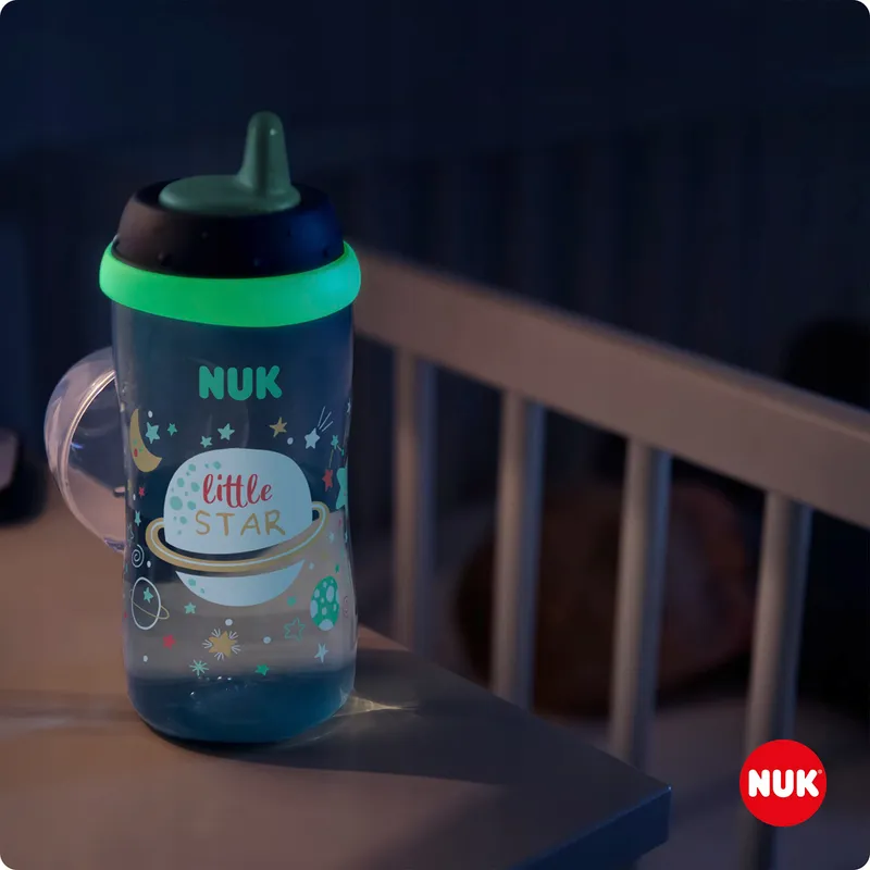 NUK Kiddy Cup Night Drinkbeker 12m+ 300ml BPA-Vrij Blauw — foto 5