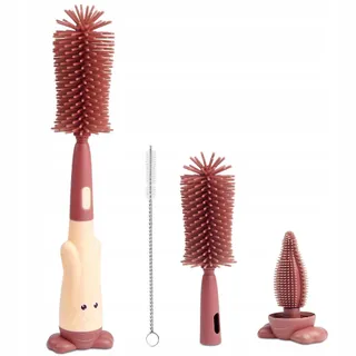 VICLOON Flessenborstel Set 3-in-1 Baby Siliconen BPA-vrij — miniatuur 1