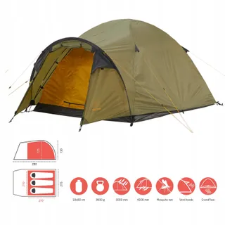 GRAND CANYON Tent Topeka Unisex Groen 290x215x130cm — miniatuur 2