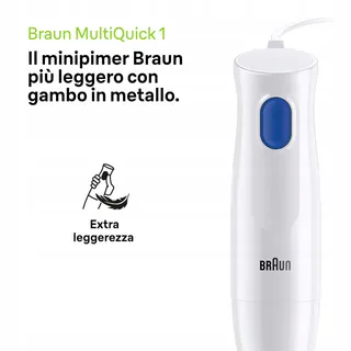 BRAUN MultiQuick 1 MQ10.201M Staafmixer Krachtig Ergonomisch — miniatuur 2