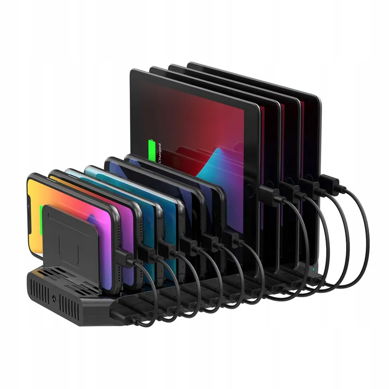 UNITEK Laadstation 60W 10-Poorts USB Organizer Tablets — foto 1