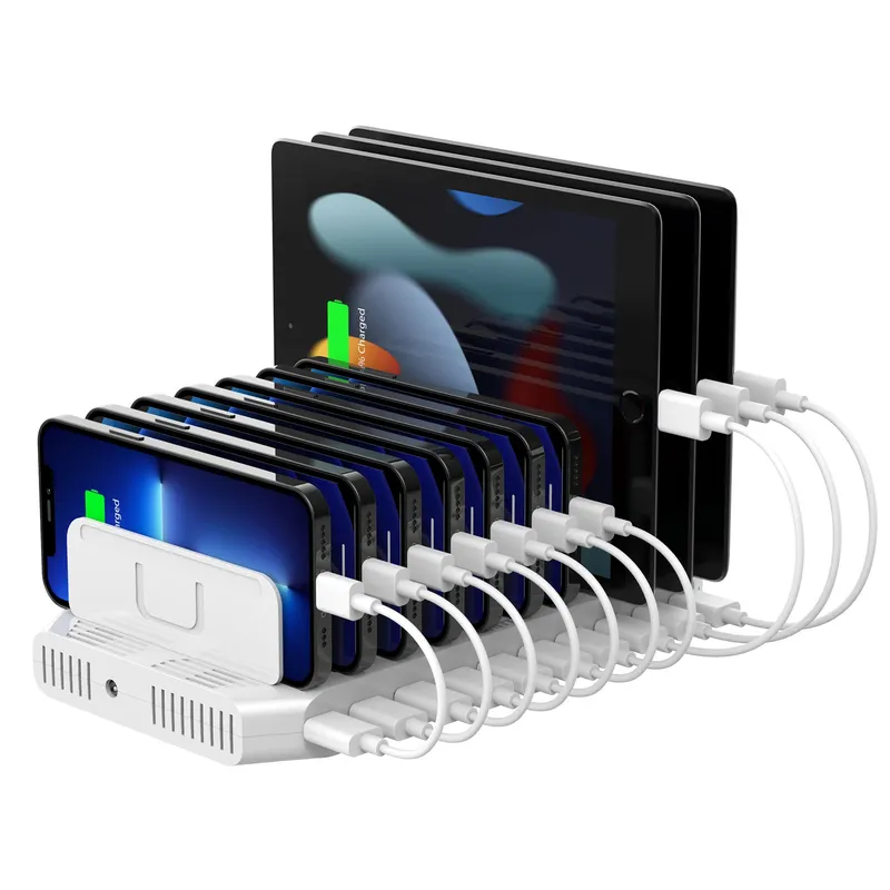 UNITEK 60W Oplaadstation 10-Poorts SmartIC USB Tablets — foto 1