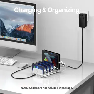 UNITEK 60W Oplaadstation 10-Poorts SmartIC USB Tablets — miniatuur 5