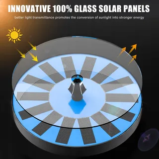 SZMP Solar Vijverpomp Fontein 7 Sproeiers 4 Buizen Tuin — miniatuur 2