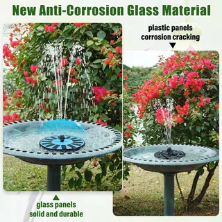 SZMP Solar Vijverpomp Fontein 7 Sproeiers 4 Buizen Tuin — miniatuur 4