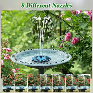 SZMP Solar Vijverpomp Fontein 7 Sproeiers 4 Buizen Tuin — miniatuur 3