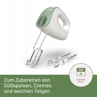 IMETEC Crea&Crema Handmixer 5 Snelheden 500W Wit Groen — miniatuur 2