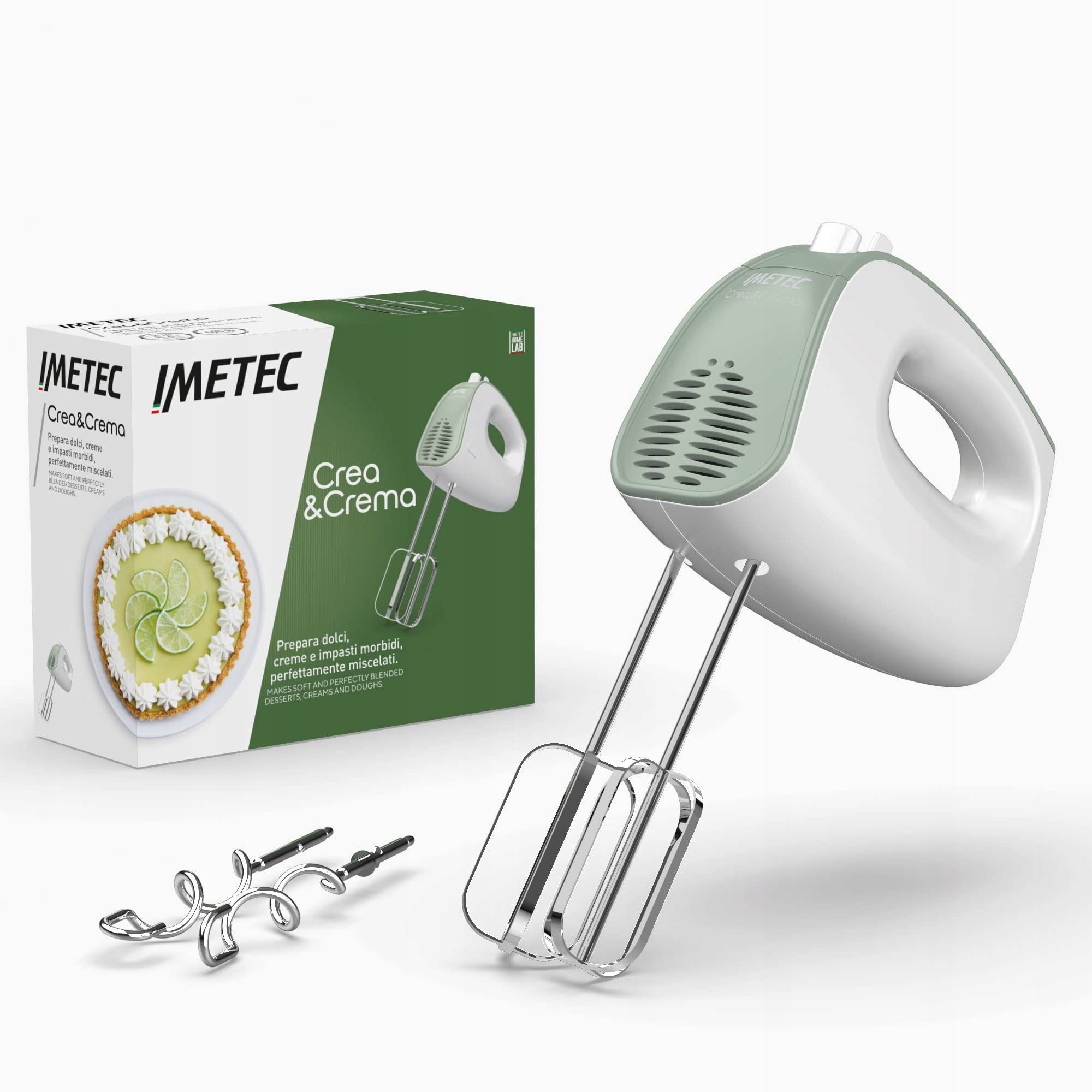 IMETEC Crea&Crema Handmixer 5 Snelheden 500W Wit Groen