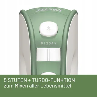 IMETEC Crea&Crema Handmixer 5 Snelheden 500W Wit Groen — miniatuur 5