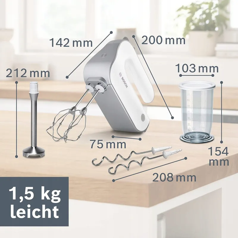 BOSCH Styline Handmixer Set 550W Wit — foto 2