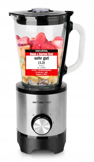 EMERIO BL-130988 Blender 1.5L Glas BPA-Vrij Crush Ice 500W — miniatuur 1