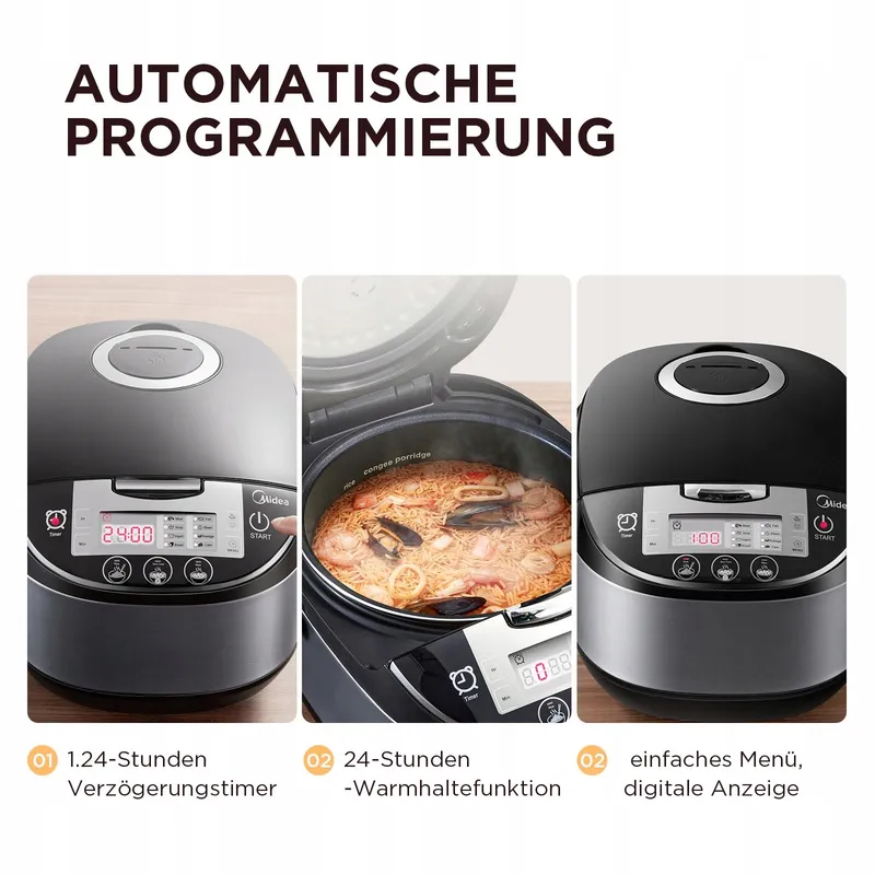 MIDEA Multicooker 5L 11 Programma's 10 Personen Warmhoudfunctie — foto 7