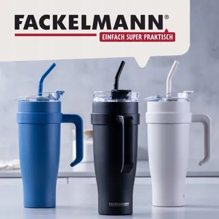 FACKELMANN Thermosbeker XXL 1,2L Zwart RVS Reisbeker — miniatuur 6