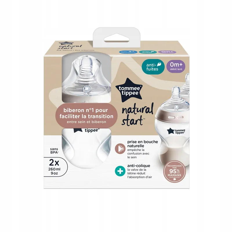 TOMMEE TIPPEE Antikoliek Babyflessen 260ml 2 Stuks — foto 1