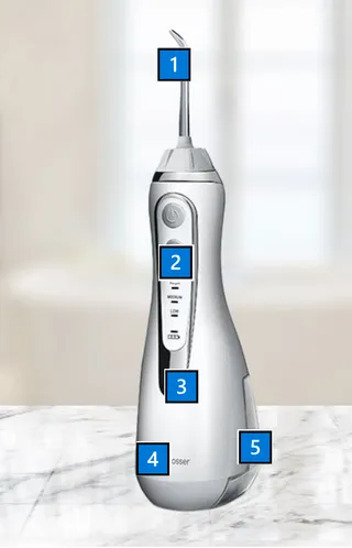 WATERPIK Draadloze Waterflosser 4 Opzetstukken Zwart Versie 2 — miniatuur 13