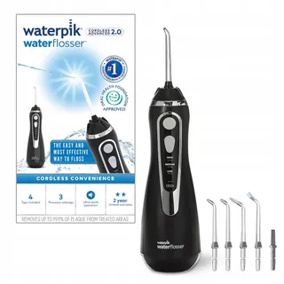 WATERPIK Draadloze Waterflosser 4 Opzetstukken Zwart Versie 2