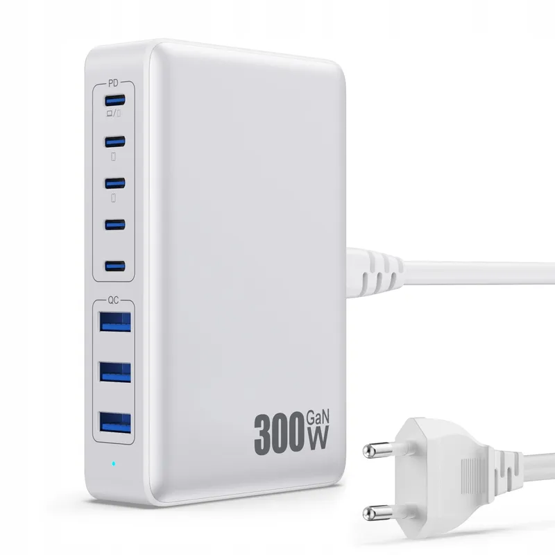 QODJN USB C Oplader 300W 8 Poorten Snelladen Laptop MacBook iPhone — foto 1