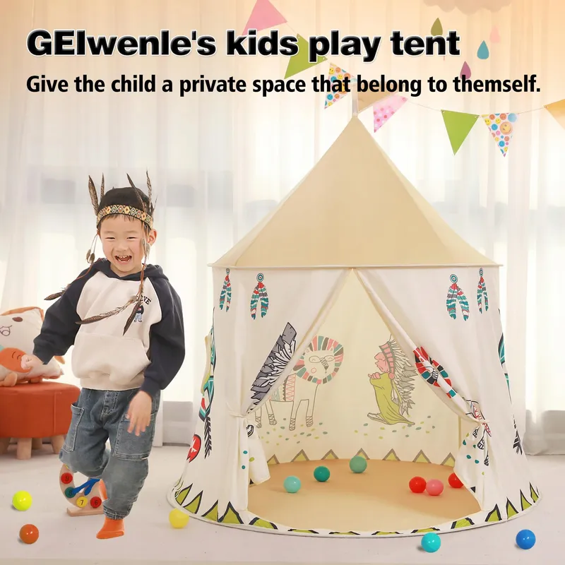 GEIWENLE Tipi Speeltent Voor Kinderen EN71 Binnen En Buiten — foto 2