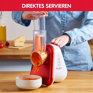 MOULINEX DJ756G Fresh Express Plus Groentesnijder 200W Rood-Wit — miniatuur 4