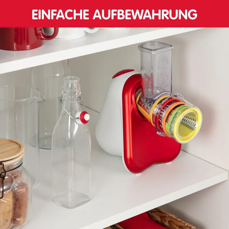 MOULINEX DJ756G Fresh Express Plus Groentesnijder 200W Rood-Wit — foto 5