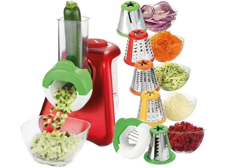 MOULINEX DJ756G Fresh Express Plus Groentesnijder 200W Rood-Wit — foto 9