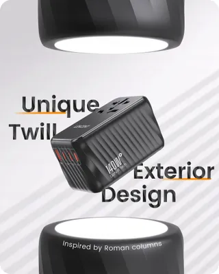 LENCENT Wereldwijde Reisadapter 140W GaN3 Universeel PD3.1 — miniatuur 4