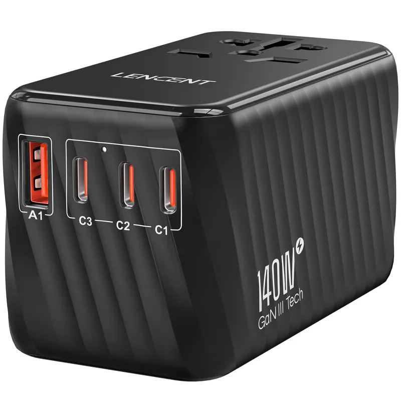 LENCENT Wereldwijde Reisadapter 140W GaN3 Universeel PD3.1 — foto 1