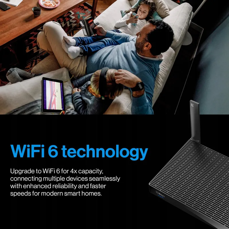 LINKSYS Micro Router Pro 6 Mesh WiFi 6 AX5400 35+ Apparaten — foto 8