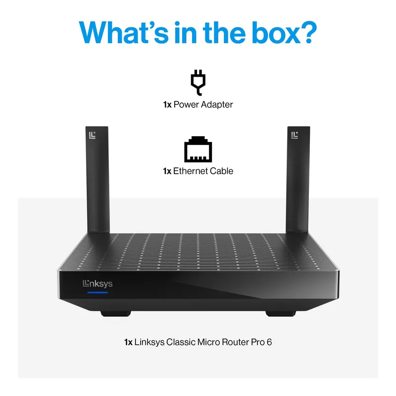 LINKSYS Micro Router Pro 6 Mesh WiFi 6 AX5400 35+ Apparaten — foto 1