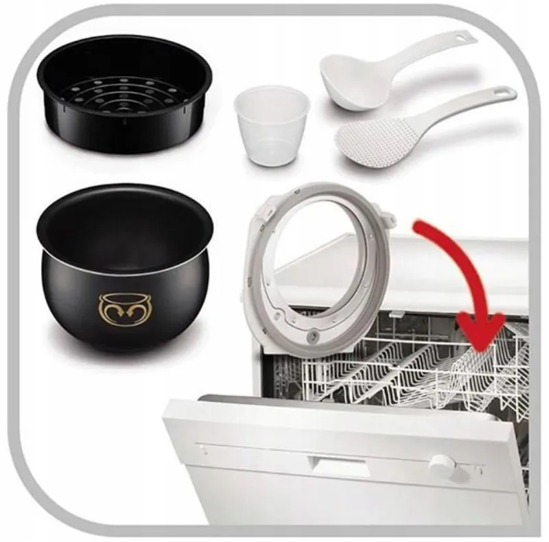TEFAL RK8121 Multicooker 45-in-1 5L RVS LCD Receptenboek — foto 9