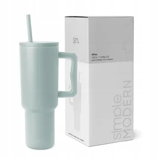 SIMPLE MODERN Trek Beker Handvat Rietje RVS 1180ml — miniatuur 1