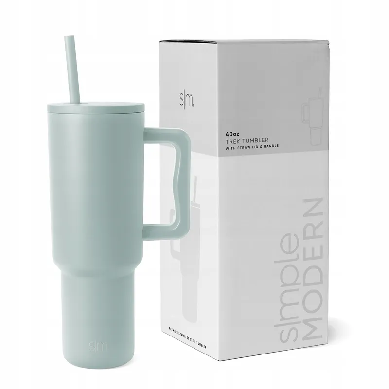 SIMPLE MODERN Trek Beker Handvat Rietje RVS 1180ml — foto 1