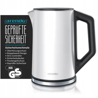 ARENDO Waterkoker 1,5L 2200W Wit Temp. 40-100°C — miniatuur 3