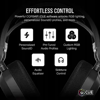 CORSAIR HS80 MAX Wireless Gaming Headset Bluetooth Dolby Atmos — miniatuur 8