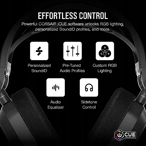 CORSAIR HS80 MAX Wireless Gaming Headset Bluetooth Dolby Atmos — foto 8