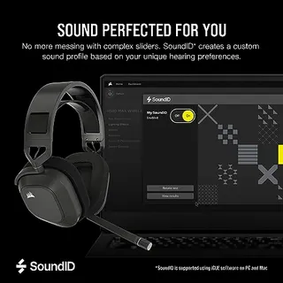 CORSAIR HS80 MAX Wireless Gaming Headset Bluetooth Dolby Atmos — miniatuur 7