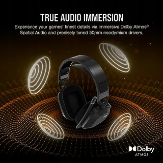 CORSAIR HS80 MAX Wireless Gaming Headset Bluetooth Dolby Atmos — miniatuur 5