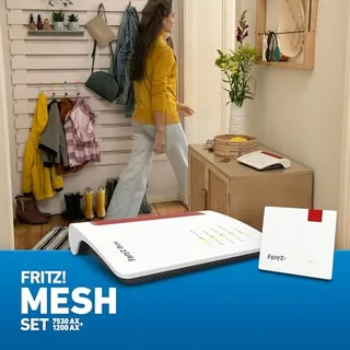 AVM FRITZ Mesh Set Router WiFi 6 1800Mbit/s Repeater 2400Mbit/s — miniatuur 5