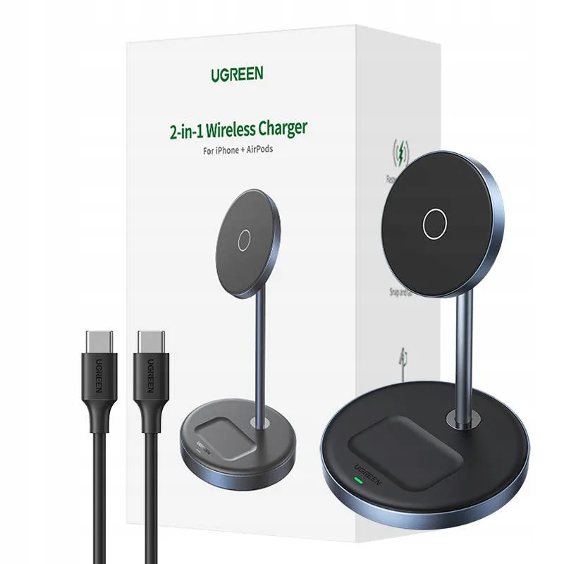 UGREEN MagFlow Oplaadstation iPhone MagSafe AirPods Draadloos — foto 11
