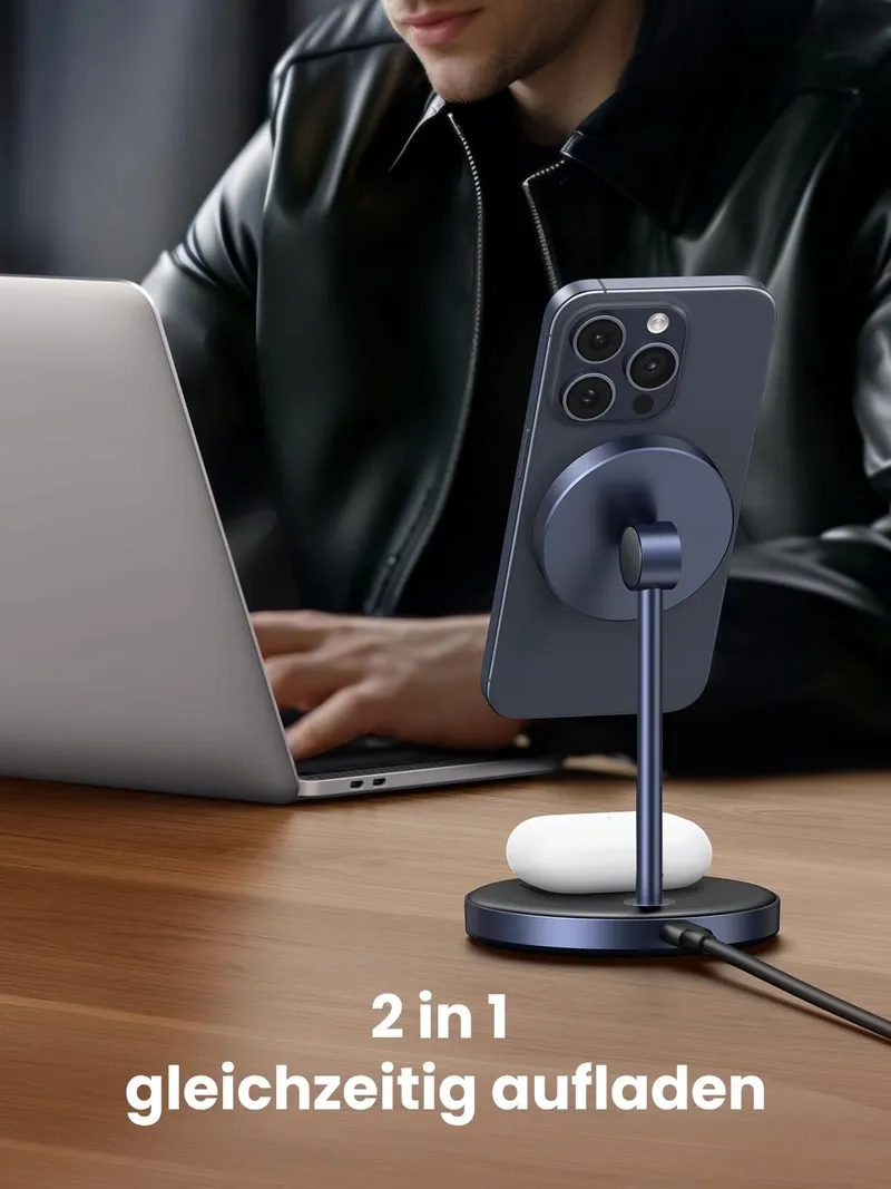 UGREEN MagFlow Oplaadstation iPhone MagSafe AirPods Draadloos — foto 3