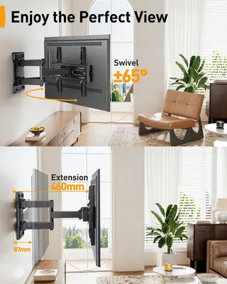 PERLEGEAR TV Beugel 23-65 Inch 45kg Verstelbaar VESA 400x400mm — miniatuur 2