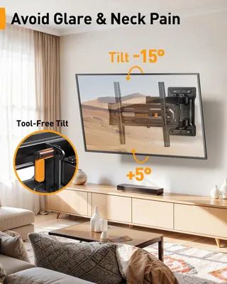 PERLEGEAR TV Beugel 23-65 Inch 45kg Verstelbaar VESA 400x400mm — miniatuur 3