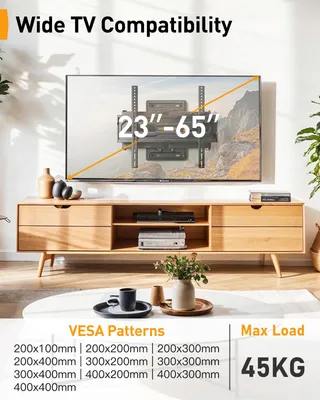 PERLEGEAR TV Beugel 23-65 Inch 45kg Verstelbaar VESA 400x400mm — miniatuur 6