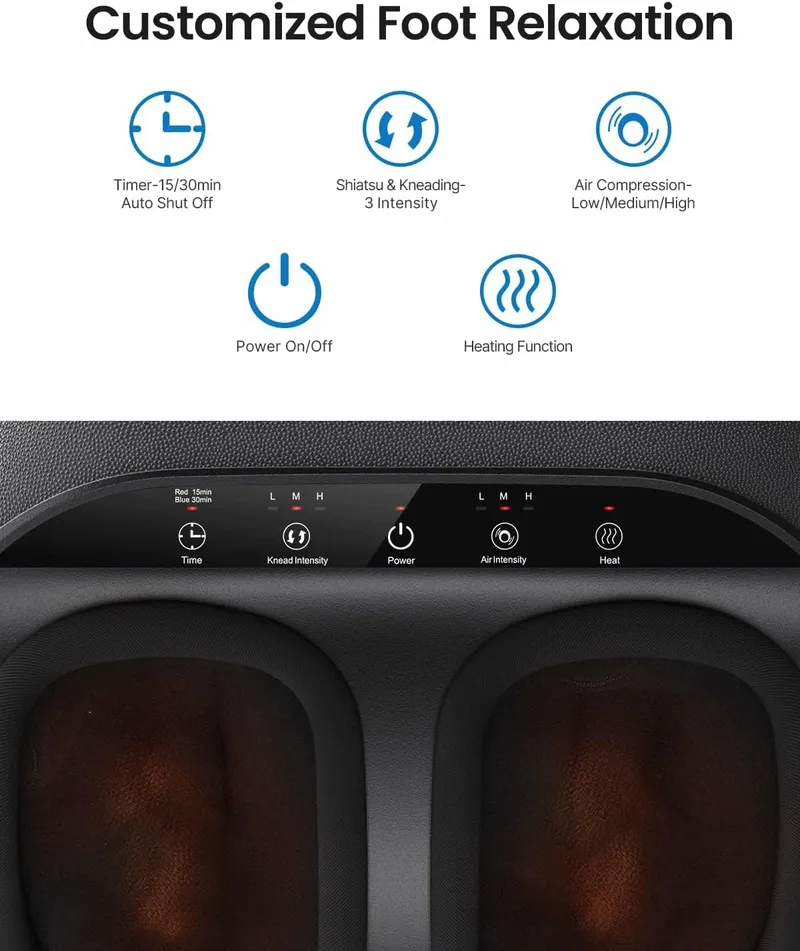 RENPHO Voetmassageapparaat Shiatsu Compressie Warmte — foto 12