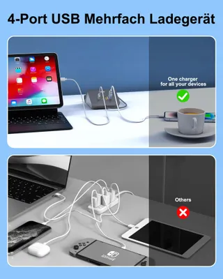 POANES USB C Oplader 25W Snelladen iPhone iPad Samsung iWatch — miniatuur 5