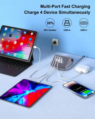 POANES USB C Oplader 25W Snelladen iPhone iPad Samsung iWatch — miniatuur 2
