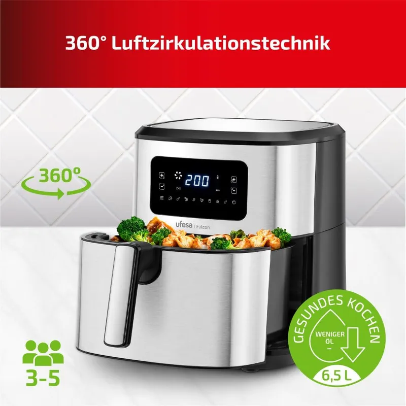 UFESA Falcon Luchtfriteuse 6,5L RVS 1700W — foto 4