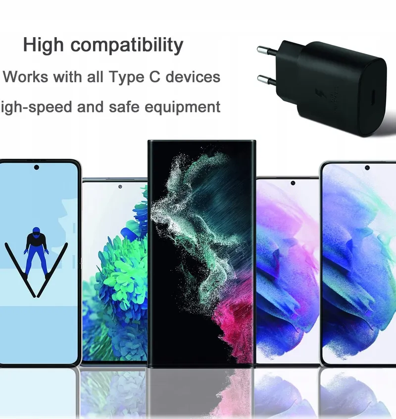 SAMNEER 25W USB-C Snellader Galaxy S20 S21 S22 Note20 Zwart — foto 5