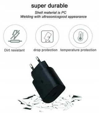 SAMNEER 25W USB-C Snellader Galaxy S20 S21 S22 Note20 Zwart — miniatuur 4